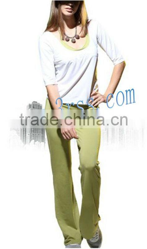 OEM service 3/4 sleeve ladies fitness&yoga wear