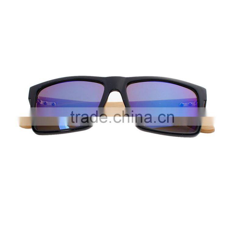 2017 Made In China Wholesale Blue Violet Natural PC & Bamboo Sunglasses For Men