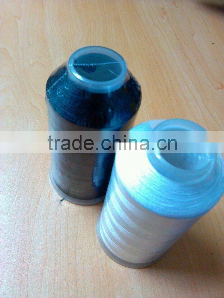 75D/2 Hot Offer Polyester Bottom Sewing Thread 5000M/cone White and Black Colors