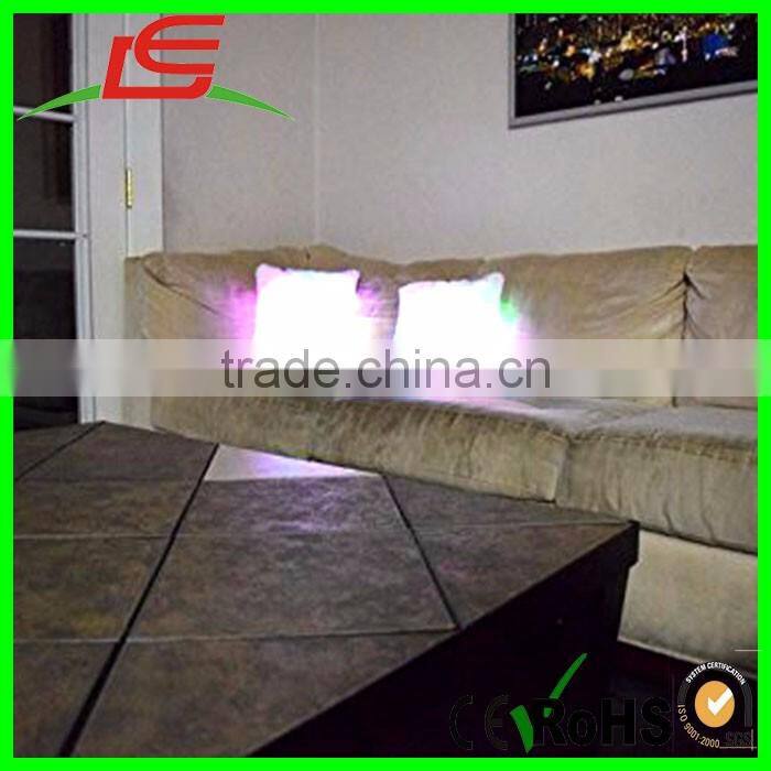 Decorative Shaped Illuminated Square Glow LED Light up Couch Pillow
