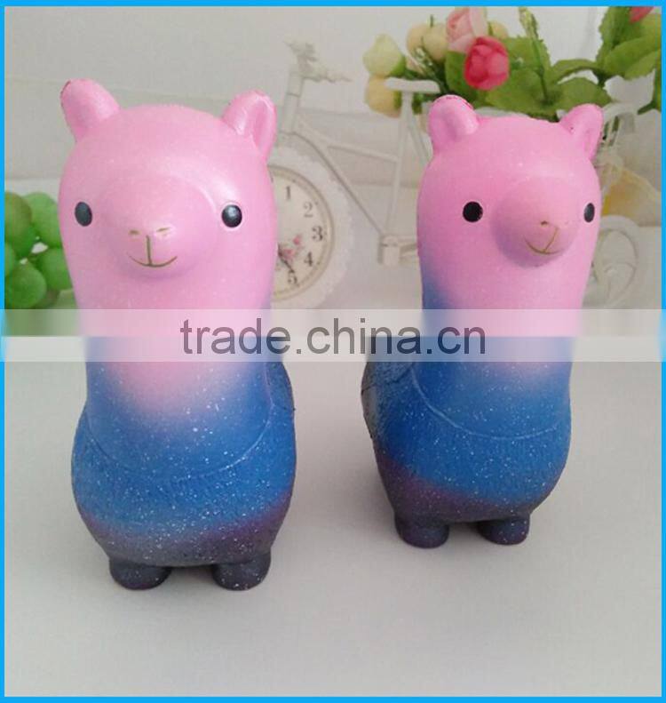 High quality super soft slow rising toys PU squishy alpaca for kids