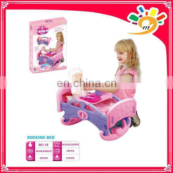 Kids Colorful Plastic Rocking Horse Toys, Riding Horse Set With Doll And Music