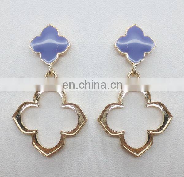Fashionable exquisite occident mint green crystal earring stud