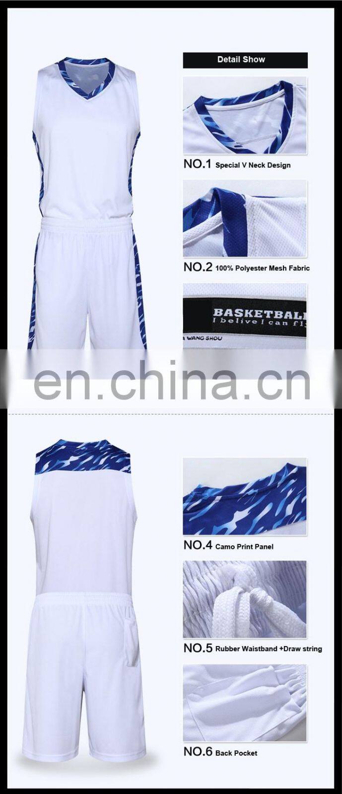 100% mesh side insert V neck 100% youth basketball jersey 2016 latest design