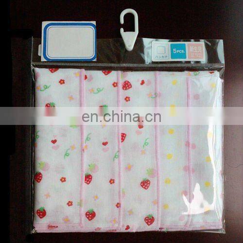 Printed cotton baby and children gauze handkerchief