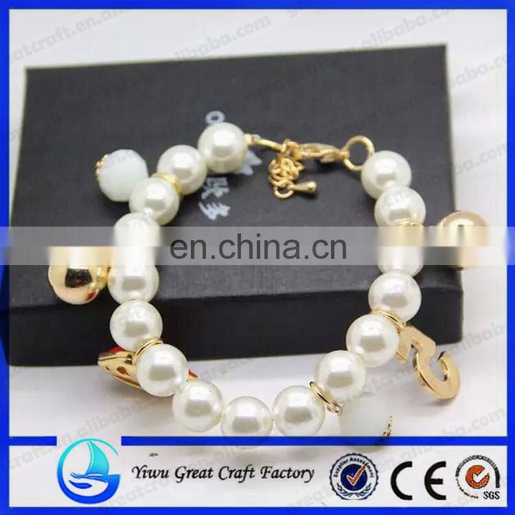 pearl hand chain bracelet plastic pendants chain