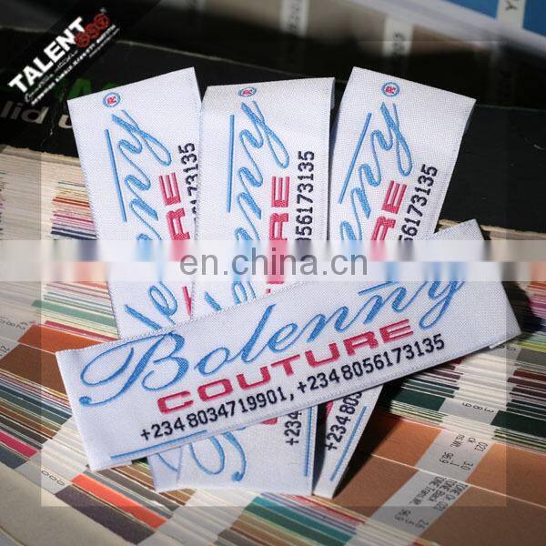 Custom private brand name logo Style Cheap Clothing Textile Labels
