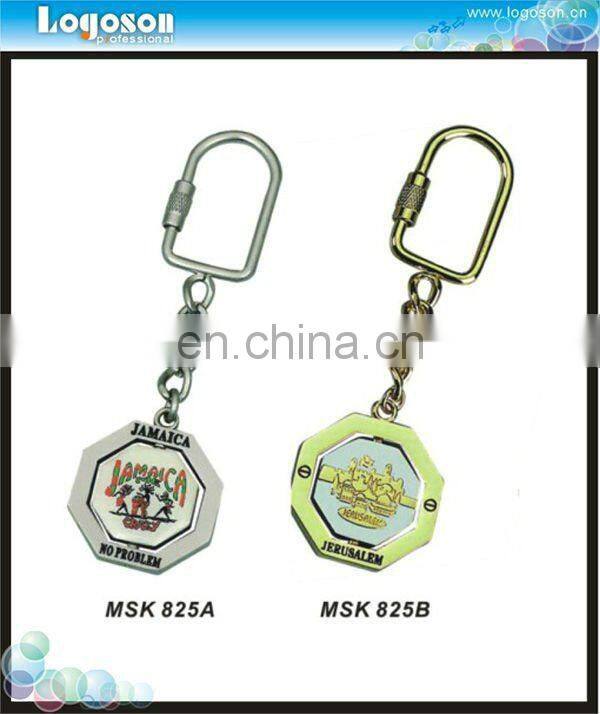 High Quality Custom Glacier Metal Epoxy Keychain Spinner