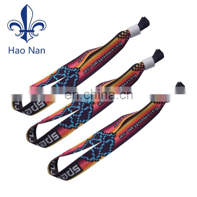 Custom logo one time use security sublimation wristband for wholesale