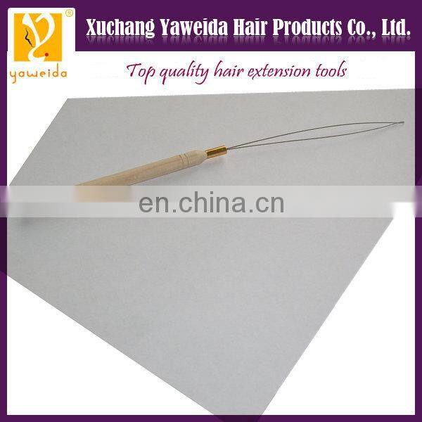 Wholesale price hot sales wooden handle hair extension hook, hair extension pulling needle
