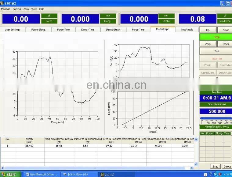 ZONHOW Universal Tensile Strength Elongation Testing Machine