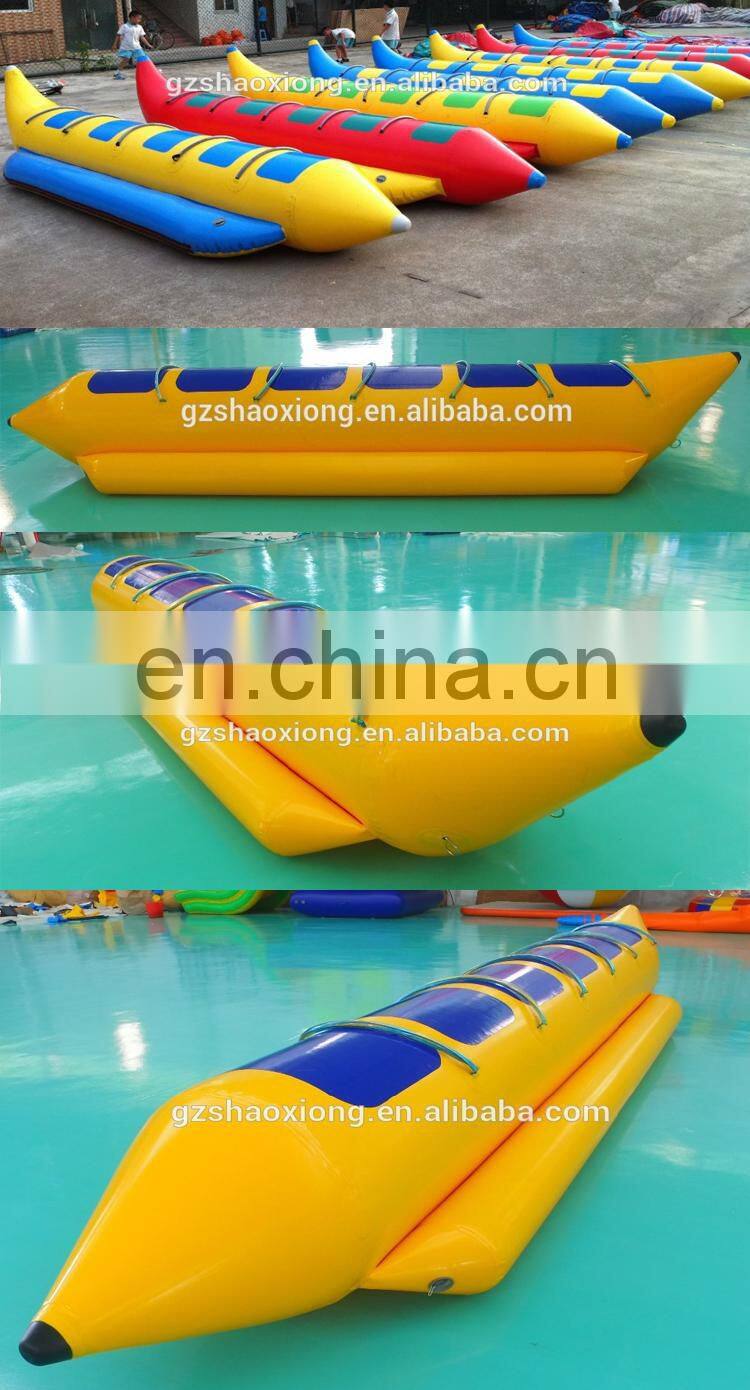 PVC Banana Boat Inflatable Water Game Floating Water Sea Flying Fish Banana Boat Banana for Sale
