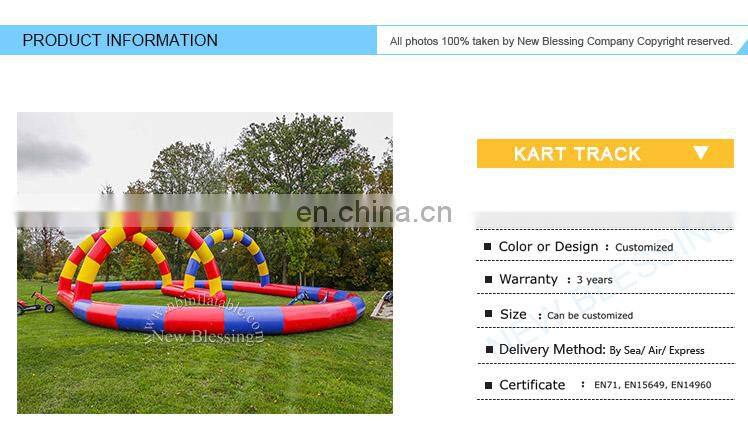 New inflatable go karts track ,outdoor inflatable race track