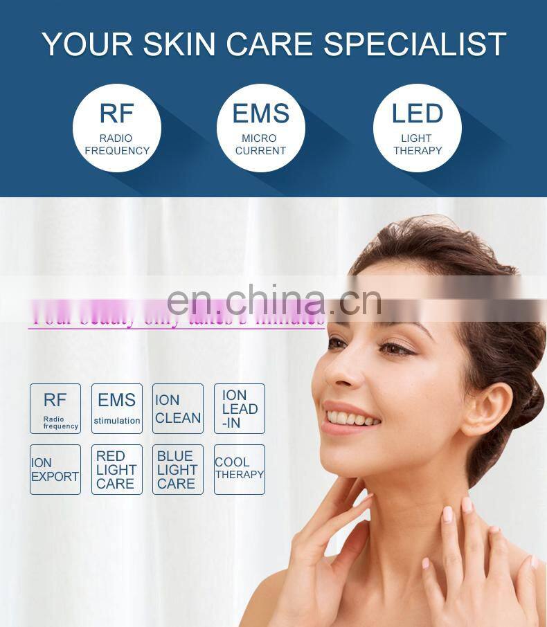 New Arrival RF EMS Anti Aging Skin Whitening Led Therapy Multifunction Beauty Machine With Vibration
