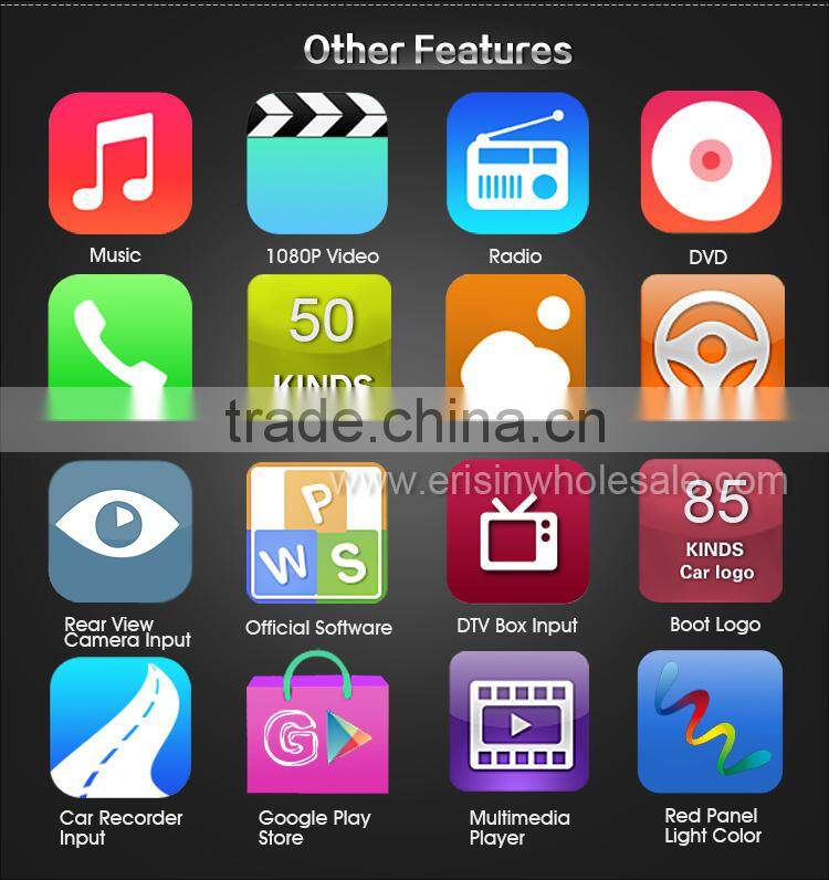 Erisin ES2028A 7" 2 Din Car DVD with Android 4.4.4 Can-Bus Decoder