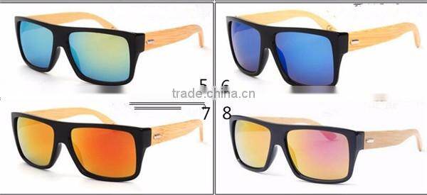 new model men women classic natural wooden temple sunglasses