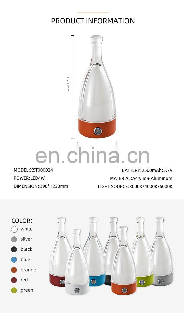 HUAYI Fashion Design Portable Modern Cafe Dining Room Acrylic Decorative 4W Desk Lamp LED Table Light
