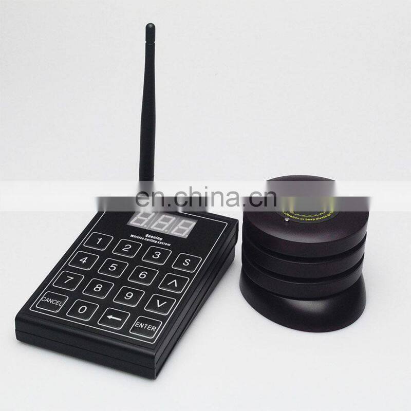 SU-680 Wireless Paging System Restaurant Pager System with 10 Pagers Vibration Beep Light Indicator