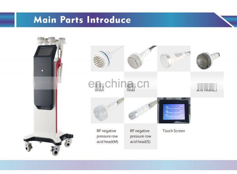 80K Cavitation Microcurrent Brush BIO RF LED Therapy Physiotherapy 6 in 1 Body Shaping Machine