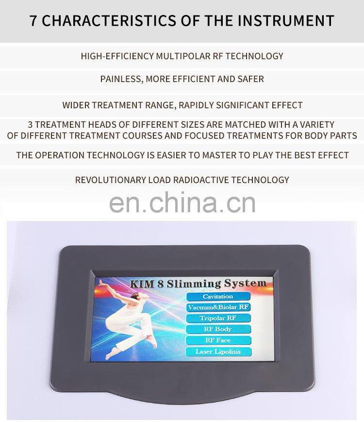 5 IN 1 Vacuum 40K Cavitation Multipolar RF Body Slimming Machine Weight Loss Body Shaping Instrument