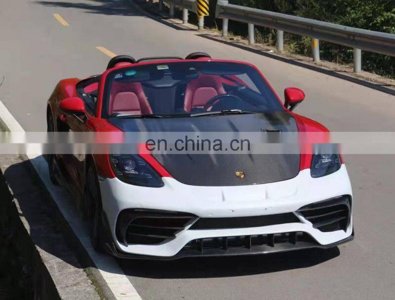 Runde Resin Or Carbon Fiber Material For Porsche Boxster 718 PD Style Body Kit Front Bumper Side Skirt Rear Lip Spoiler Fender