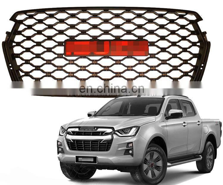 Modified ABS Plastic Front Grille Mesh For D-Max 2020 Pickup Mesh Bumper Cover Grille Auto Parts