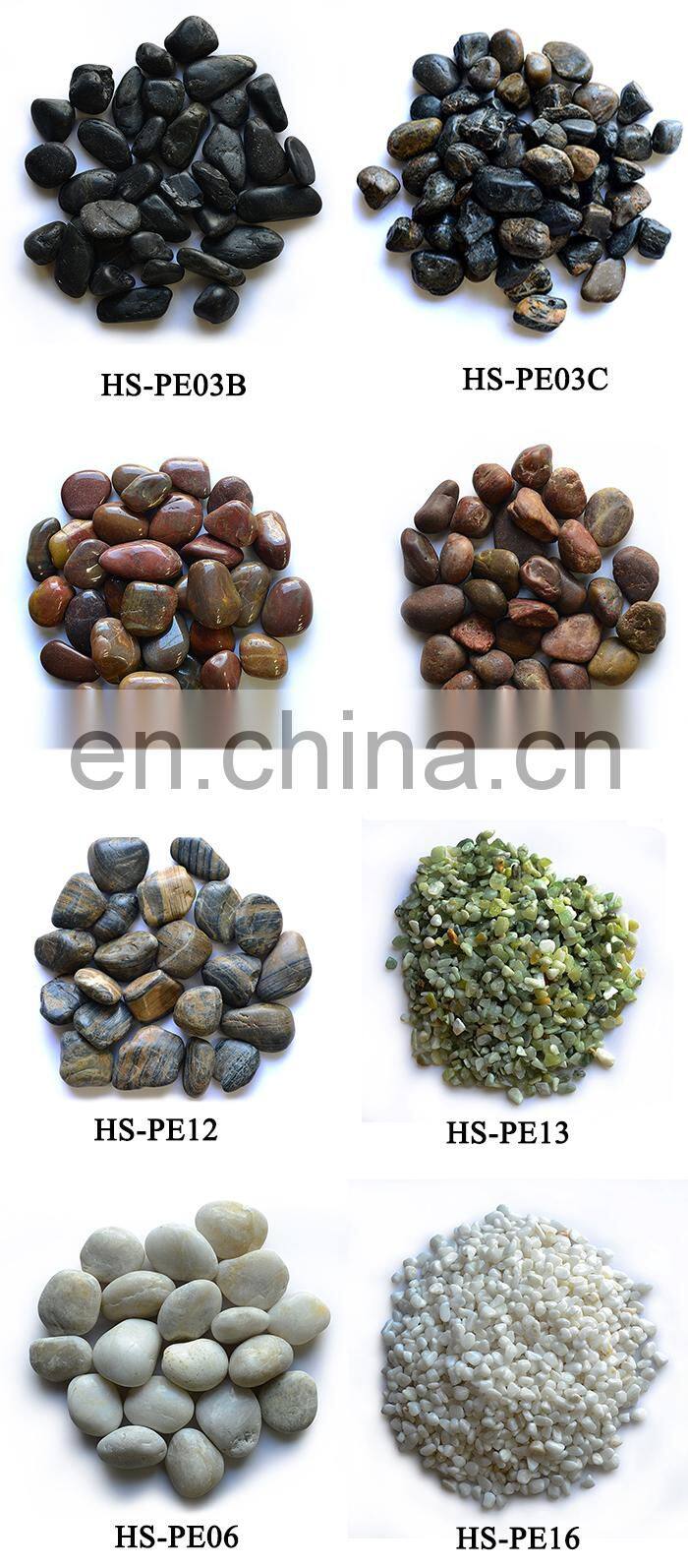 black color jade stone price/river stone pebble wash price/ black polished garden pebble stones