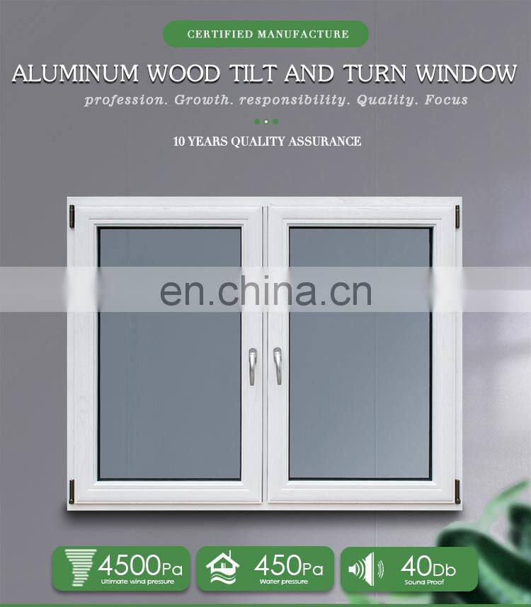 aluminum double triple glass tilt & turn project-out window  comply with NFRC and NAMI USA Standard