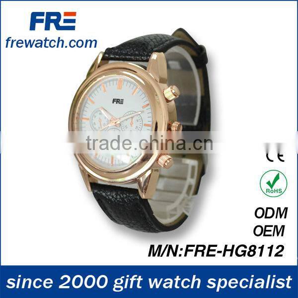 2014 hot sell fashion watch,leather band watch,cheap watch wholesale