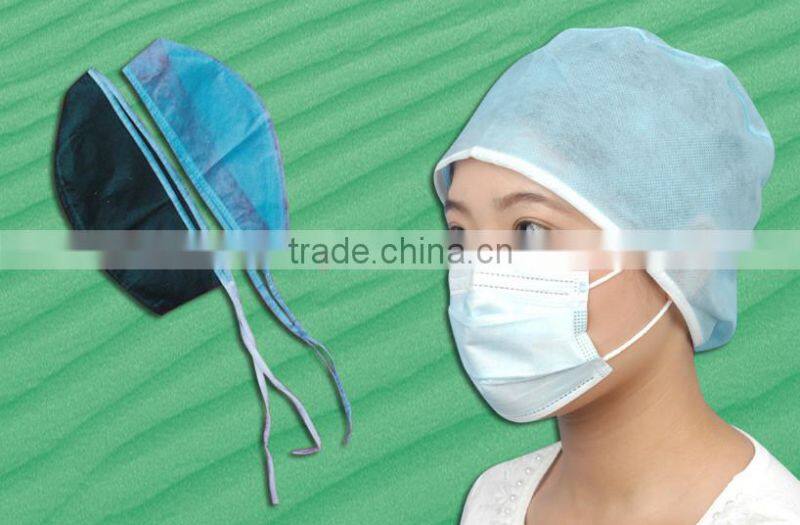 Disposable Non-woven Surgical Roung Cap for Hospital Doctors Nurses
