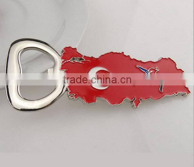 Zinc alloy Turkiye souvenirs fridge magnet metal bottle opener