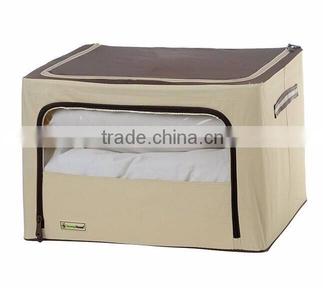 TV 5+1 set Storage Basket with Cover and Oxford Fabric Foldable Steel Shelf Organizer