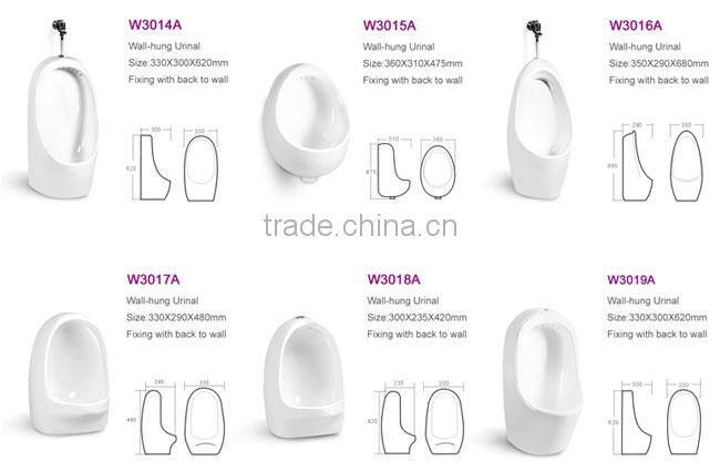 Quality bathroom sanitary wares bathroom square waterless urinal sensor W3004