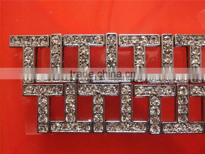 In stock fast delivery diamante slide letters 10mm