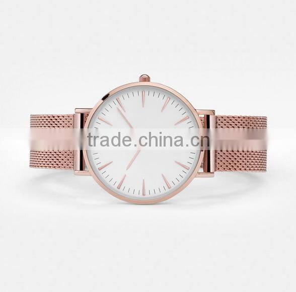 Rose Gold Print Lady Fashion Wholesale Quartz Movement Japan Movt Quartz Watches