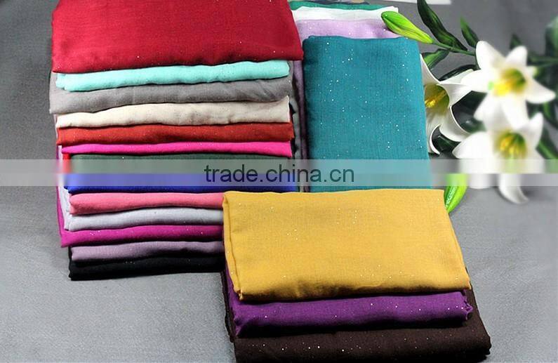 Autumn Fashion Cotton Voile Sequin Islamic Hijab Scarf