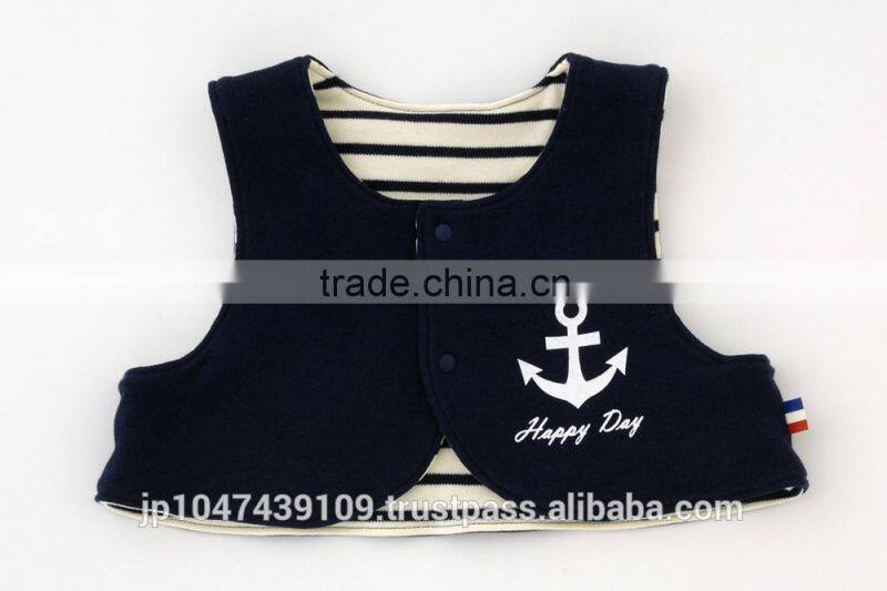 Japanese wholesale products high quality cute cotton0-3 month baby vest unisex toddler clothing kids wear infant clothes