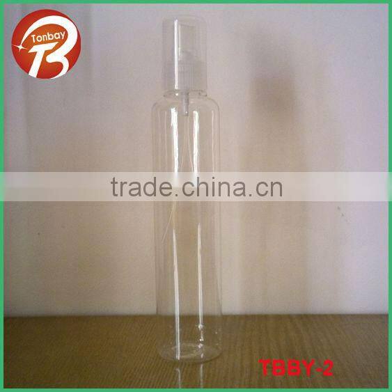 50ml boston round PET plastic bottle with pump dispenser for skin care ,olive oil TBBY-B009