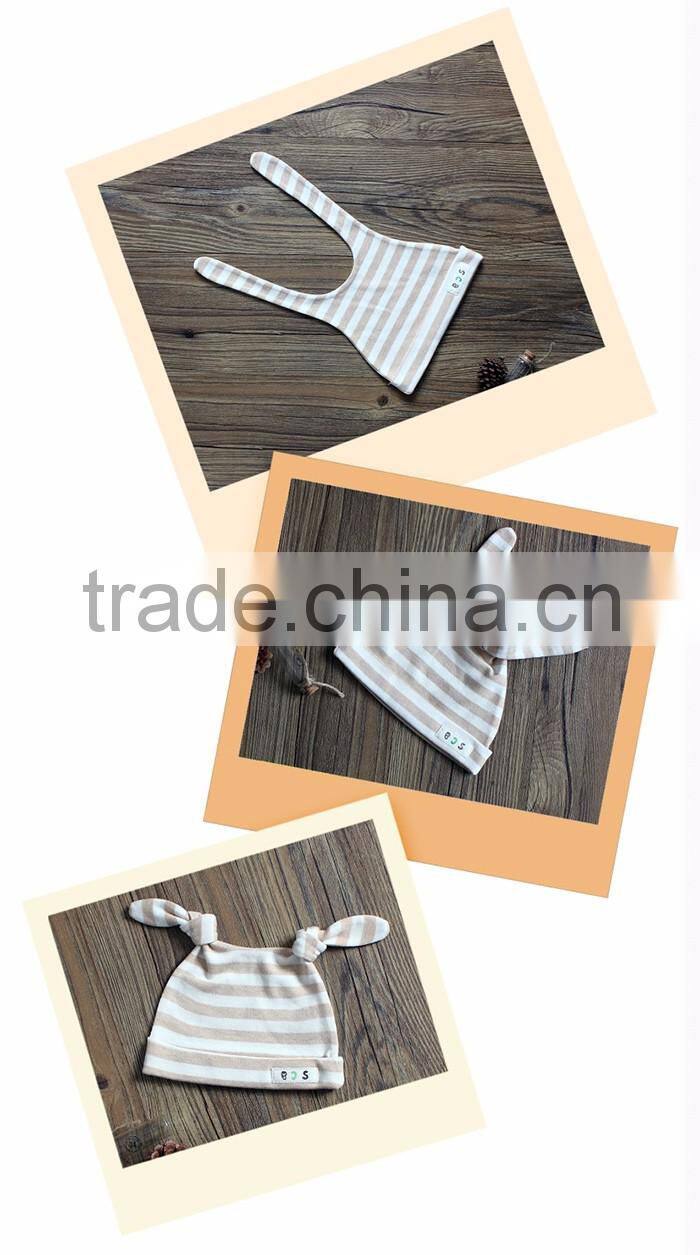 thin organic cotton baby hats baby beanie with long ear design for newborn baby