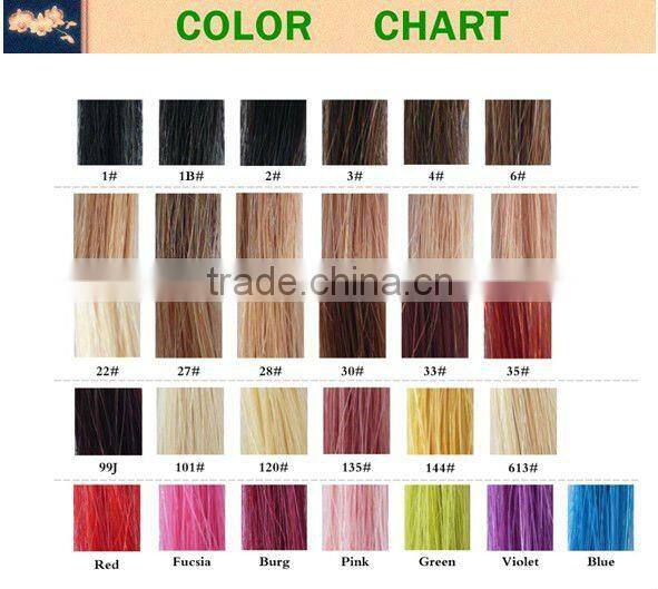 100% remy brazilian human hair extension afro-b style with many color can be dyed