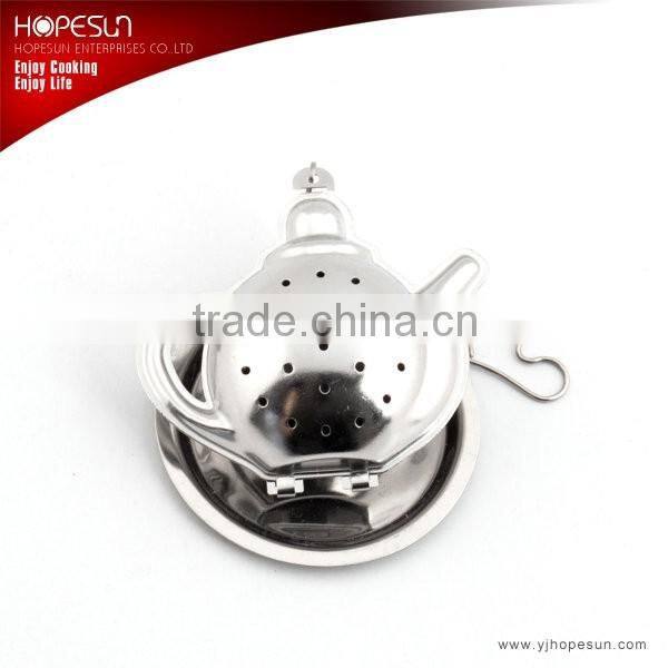 Best sell food grade frog shape stainless steel tea strainer