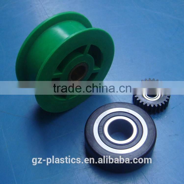 China low price high speed pu pulley sheave rollor v groove plastic pulley wheel bearing
