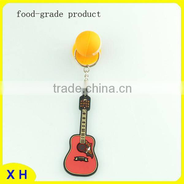 2014 Colorful Printed Silicone cheap Keychain