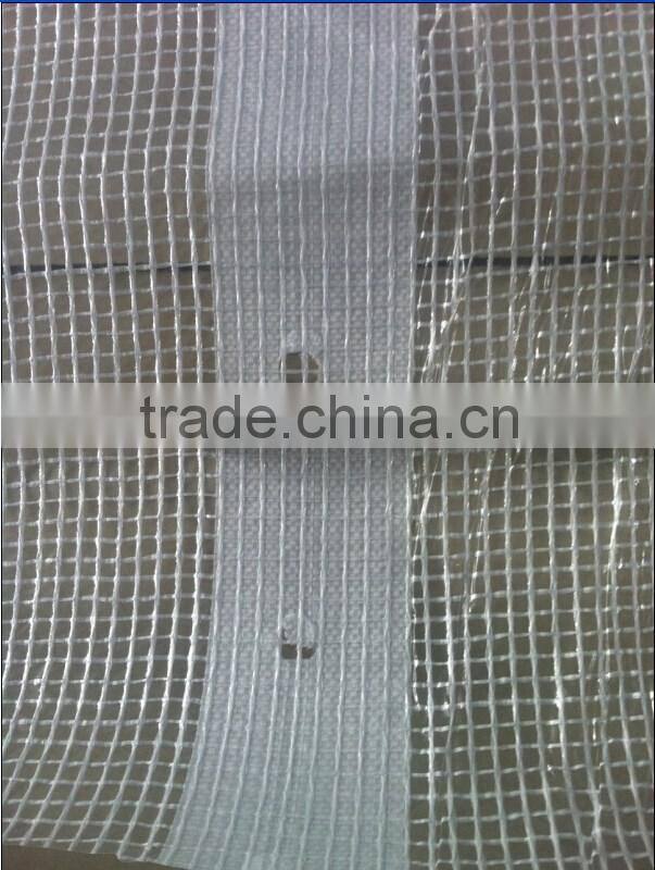 HDPE clear leno pe tarpaulin/film for scaffolding sheet with reinforced border