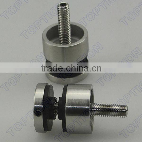 30mm Flat Back Round Stainless Steel Glass Holder