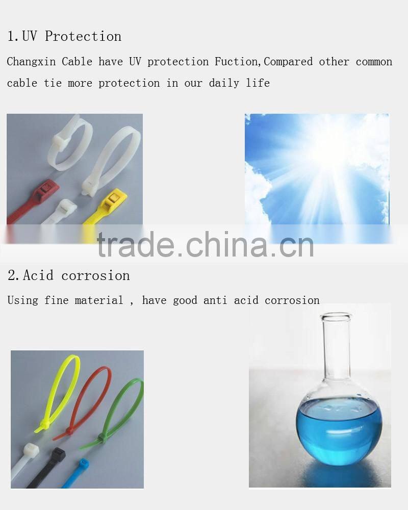 2016 Factory Manufacturer Self Lock Cable Tie 100pcs Pack Zip Tie Free Sample cable tie in box