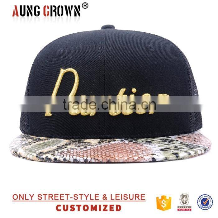 Fashion king cheap flat brim snapback 3d embroidery hats