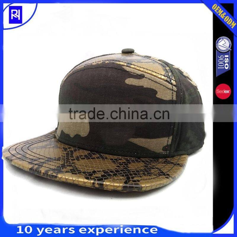 High quality custom New style blank snapback Cap blank camo baseball hats