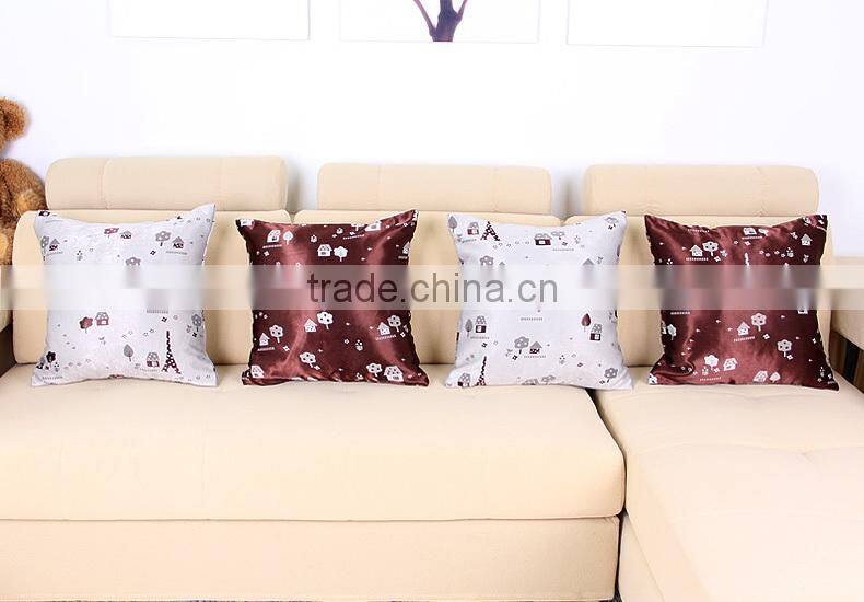 High quality silk pillow, cartoon pattern printing pillow, decorative throw pillow
