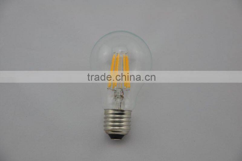 CE ROSH A60/A19 E27/E26/B22 dimmable 4w/6w/8w led filament bulb